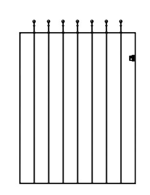 B&Q -  Mana Ball Top Metal Garden Gate 914mm Gap X 1220mm High Mazp06/3