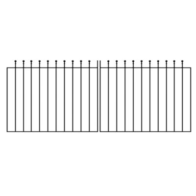 Burbage Iron Craft Mana Ball Top Pair Of Metal Driveway Gates 2438mm Gap X 915mm High Mazp43 from B&Q