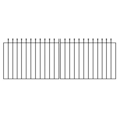 Burbage Iron Craft Mana Ball Top Pair Of Metal Driveway Gates 2743mm Gap X 915mm High Mazp46 from B&Q