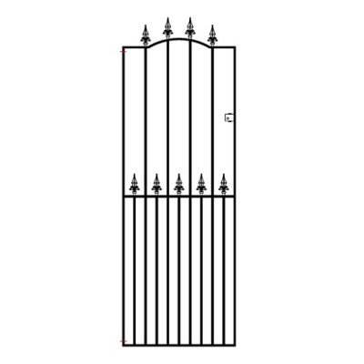 Burbage Iron Craft Saxa Spear Top Tall Bow Top Metal Garden Gate 762mm Gap X 1943mm High Sazp30 from B&Q