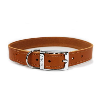 Ancol Heritage Leather Collar Tan 35-43Cm Size 4 from B&Q