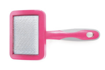 Ancol Ergo Pink Cat Slicker Brush from B&Q