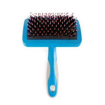Ancol Ergonomic Short Bristles Hedgehog Slicker Pet Hair Grooming Brush CombSmall from B&Q