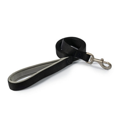 Ancol Padded Walking Hiking Nylon Black Lead Puppy Pet Leash Training Accessory1M X 25mm from B&Q