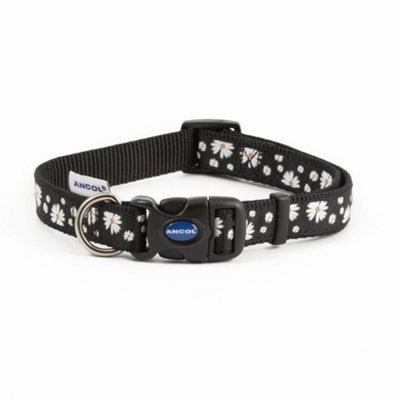 Ancol Fashion Collar Black Daisy Adjustable 45-70 Cm from B&Q