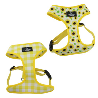 Ancol Sunflower Yellow Check Reversible Dog Harness Soft Breathable Secure Fit Lightweight Pet Puppy Lead Small from B&Q