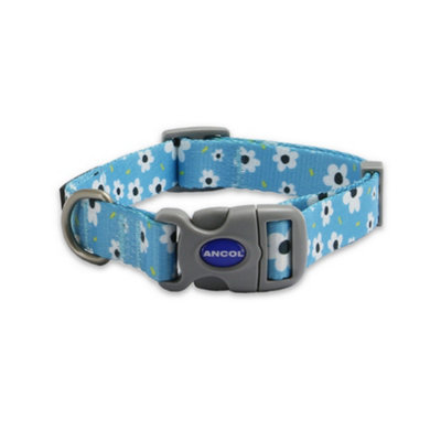 Ancol Daisy Patterned Round Dog Collar Secure Fit Soft Comfortable Stylish Pet Puppy Leash Medium from B&Q