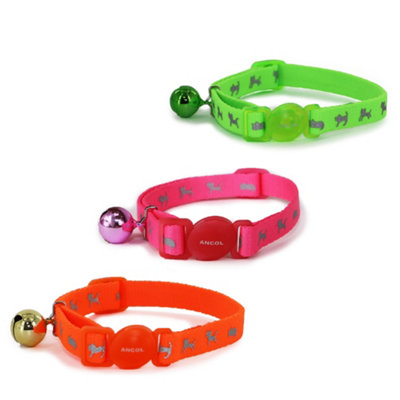 Ancol Comfortable Durable Safe Hi-Vis Cat Green Collar Kitten Pet Training Accessory from B&Q