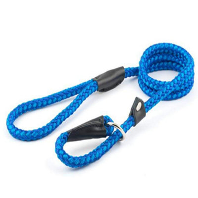 B&Q -  Heritage Nylon Rope Slip Lead 2 Tone Blue 1.22M X12mm Sz 4-8