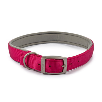 Ancol Viva Padded Soft Touch Weatherproof Walking Pink Buckle Collar Pet Accessory 55-63 CmSize 8 from B&Q