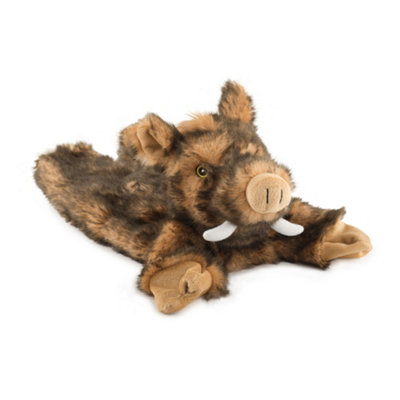 Ancol Huge Hog No Squeak Fun Play Indoor Polyester Clear Plush Dog Toy from B&Q