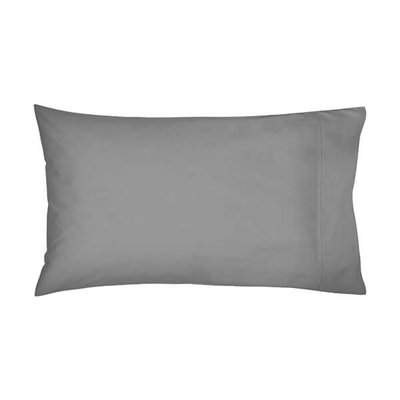 Bedeck Of Belfast 300 Thread Count Standard Pillowcase Charcoal from B&Q