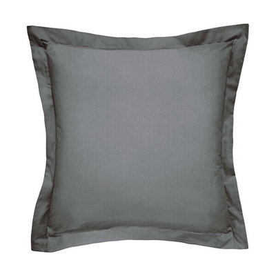 Bedeck Of Belfast 300 Thread Count Square Pillowcase Charcoal from B&Q