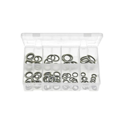 Mehr Bonded Seals Dowty Washers Metric Metal With Black Nitrile Rubber Self Centralising Box Of 90 Pieces from B&Q
