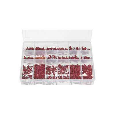 B&Q -  Terminals Insulated Red Box Of 600 Pieces
