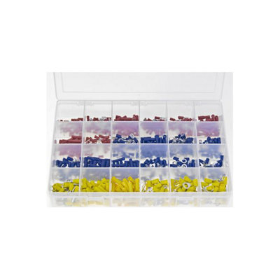 B&Q -  Terminals Insulated Red Blue & Yellow Box Of 600 Pieces