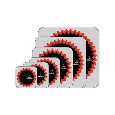 Mehr Tube Patches Red Edge 94mm No5 Box Of 10 Rema Tip Top from B&Q