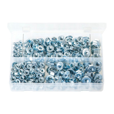 Mehr Zinc Plated Steel Flange Nuts Serrated Metric Din 6923 Box Of 330 Pieces from B&Q