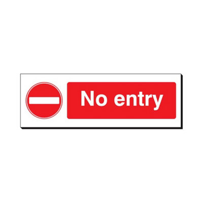 Mehr No Entry 120 X 360mm Sign Qty 1 from B&Q