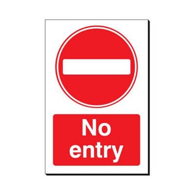 Mehr No Entry 240 X 360mm Sign Qty 1 from B&Q