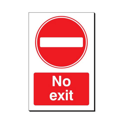 Mehr No Exit 240 X 360mm Sign Qty 1 from B&Q