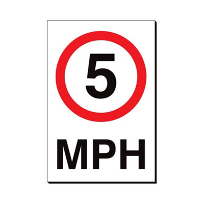 Mehr 5 Mph 240 X 360mm Sign Ssb130 Qty 1 from B&Q