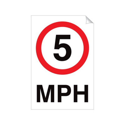 Mehr 5 Mph 240 X 360mm Sticker Qty 1 from B&Q