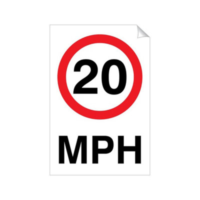 Mehr 20 Mph 240 X 360mm Sticker Qty 1 from B&Q