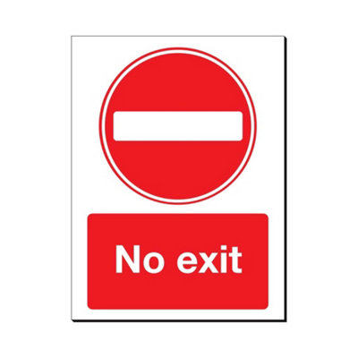 Mehr No Exit 480 X 350mm Sign Qty 1 from B&Q