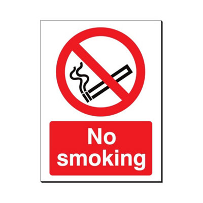 Mehr No Smoking 480 X 350mm Sign Qty 1 from B&Q