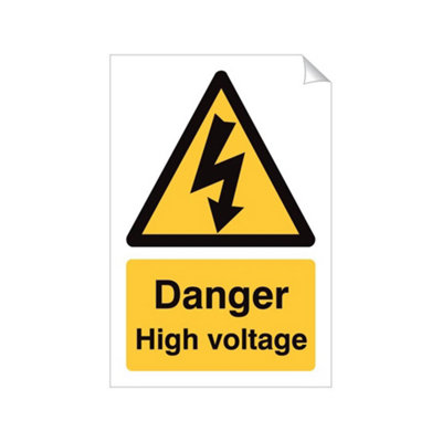 Mehr Danger High Voltage 240 X 360mm Sticker Qty 1 from B&Q