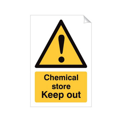 Mehr Chemical Store Keep Out 240 X 360mm Sticker Qty 1 from B&Q