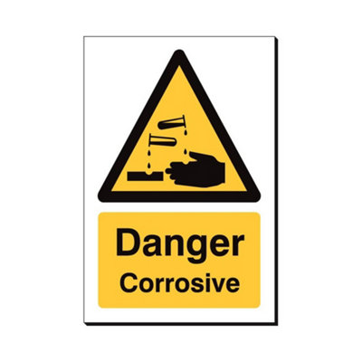 Mehr Danger Corrosive 240 X 360mm Sign Qty 1 from B&Q