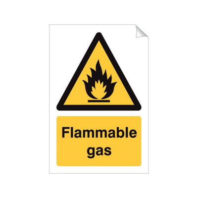 Mehr Flammable Gas 240 X 360mm Sticker Qty 1 from B&Q