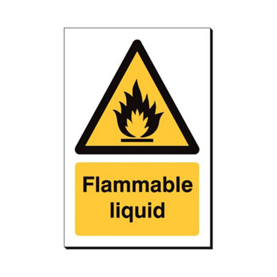 Mehr Flammable Liquid 240 X 360mm Sign Qty 1 from B&Q