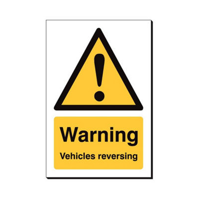 Mehr Warning Vehicles Reversing 240 X 360mm Sign Qty 1 from B&Q