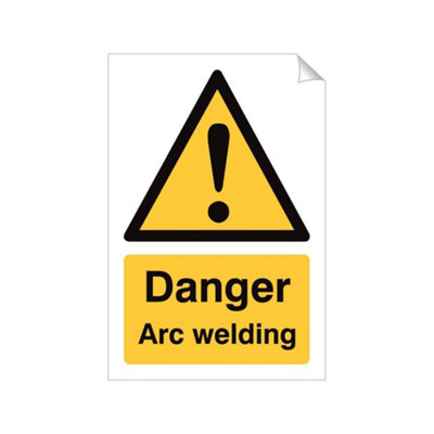 Mehr Warning Arc Welding 240 X 360mm Sticker Qty 1 from B&Q