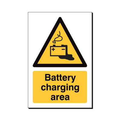 B&Q -  Battery Charging Area 240 X 360mm Sign Qty 1