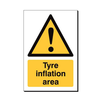 B&Q -  Tyre Inflation Area 240 X 360mm Sign Qty 1