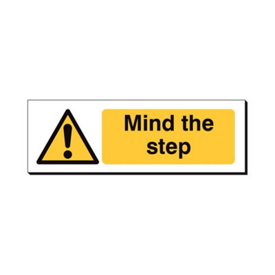 Mehr Mind The Step 120 X 360mm Sign Qty 1 from B&Q