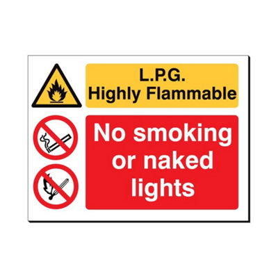 Mehr L.p.g. Highly Flammable 480 X 350mm Sign Qty 1 from B&Q