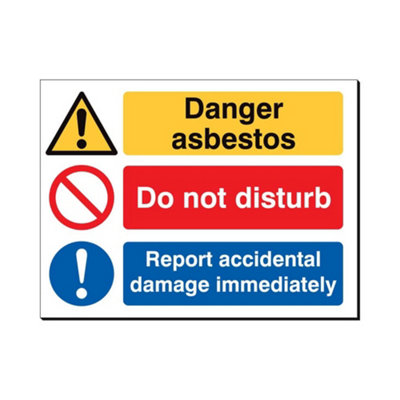 Mehr Danger Asbestos 480 X 350mm Sign Qty 1 from B&Q