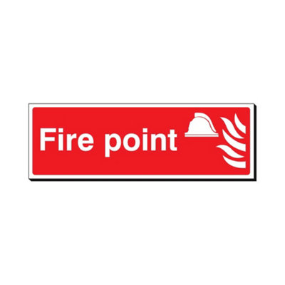 Mehr Fire Point 120 X 360mm Sign Qty 1 from B&Q