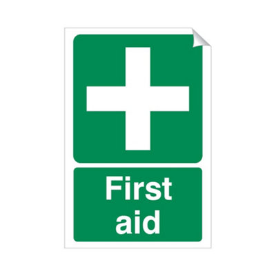 B&Q -  First Aid 240 X 360mm Sticker Qty 1