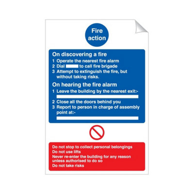 Mehr Fire Action 240 X 360mm Sticker Qty 1 from B&Q