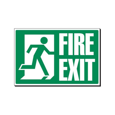 Mehr Fire Exit 240 X 360mm Sign Qty 1 from B&Q