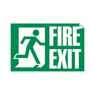 Mehr Fire Exit 240 X 360mm Sticker Qty 1 from B&Q