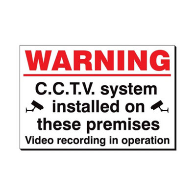 Mehr Warning Cctv In Operation 240 X 360mm Sign Qty 1 from B&Q