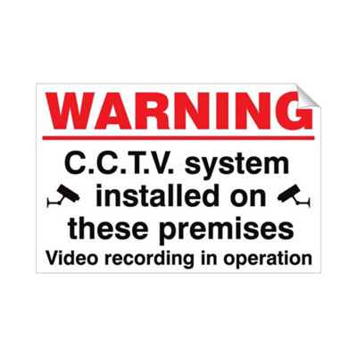 Mehr Warning Cctv In Operation 240 X 360mm Sticker Qty 1 from B&Q