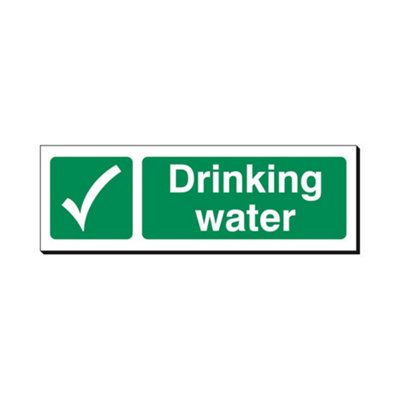 Mehr Drinking Water 120 X 360mm Sign Qty 1 from B&Q